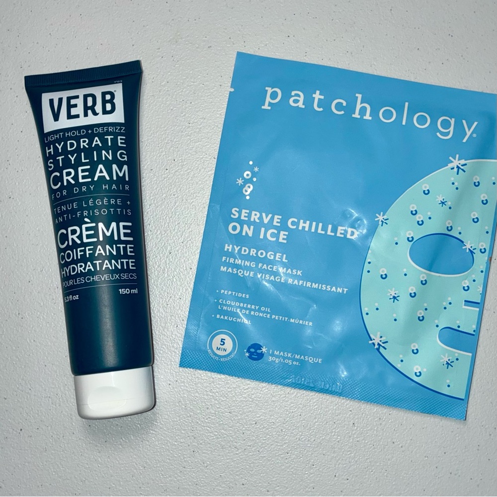 VERB Hydrate Styling Cream & Patchology Firming Face Mask